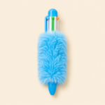 6-in-1 Multicolor Fluffy Retractable Ballpoint Pen - Image 2