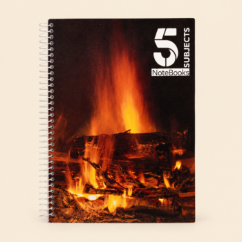 5 Subjects Spiral Notebook –200 sheets- Fire Cover