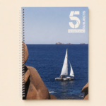 5 Subjects Spiral Notebook – 200 sheets -Blue Sailboat Cover