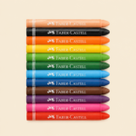 Faber-Castell Jumbo Wax Crayons – 12 Pieces - Image 2