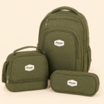 Pronto 18-Inch 3-Piece School Backpack Set – Olive Green