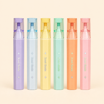 Iced Soda Pastel Highlighter Pen Set 6 Pieces