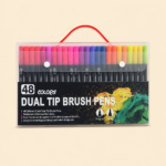48 Colors Dual Tip Brush Pens Set