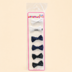 Girls’ Satin Bow Hair Clips – Set of 6