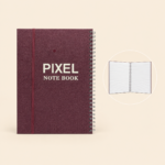 Pixel Spiral Lined Notebook – 100 Sheets