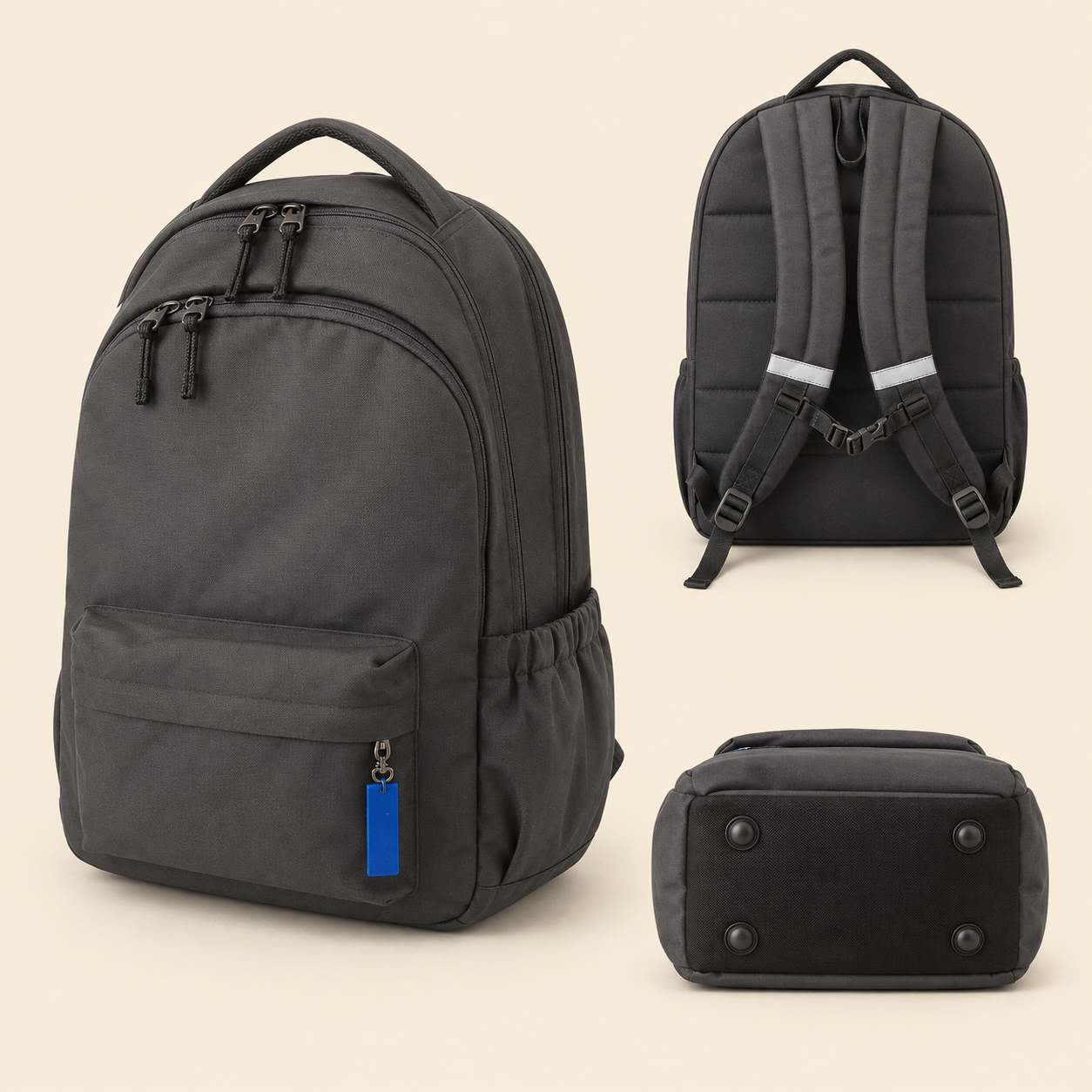 ChatGPT Image Aug 28, 2026, 03_13_17 PM (1) Pronto Charcoal Gray Multi-Compartment School Backpack - Image 1