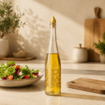 Glass Oil Bottle with Gold Stopper 750 ml - Image 2