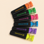 Matte Black Body Fluorescent Highlighter (6 Colors)