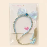 Girls Braided Hair Headband with Colorful Wings and Bow