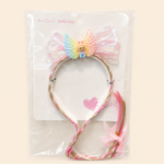 Princess Braided Hairband with Iridescent Ribbon Bow