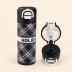 Houndstooth & Plaid Pattern Insulated Water Bottle 520 ml - Image 3