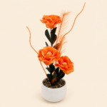 Artificial Flower Arrangement with Pampas Grass in Pot