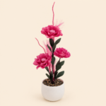 Artificial Flower Arrangement with Pampas Grass in Pot - Image 5