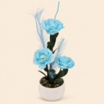 Artificial Flower Arrangement with Pampas Grass in Pot - Image 3