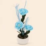 Artificial Flower Arrangement with Pampas Grass in Ceramic Pot