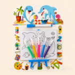 Kids Dinosaur Coloring & Drawing Board Set - Image 3