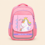 Wanglida Kids Primary School Backpack - Navy Blue & Pink'16' - Image 3