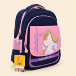 Wanglida Kids Primary School Backpack - Navy Blue & Pink'16' - Image 5