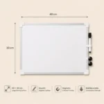 Portable Magnetic Whiteboard with Aluminum Frame