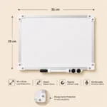 Portable Magnetic Whiteboard with Aluminum Frame – Dry-Erase Board with Marker & Magnets