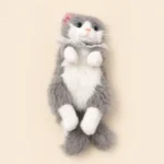 Cute Fluffy White Cat Plush Backpack Crossbody Bag