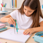 Student Geometry Compass with Pencil - Image 2