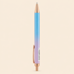 Pastel Gradient Retractable Ballpoint Pen with Rose Gold Accents - Image 6