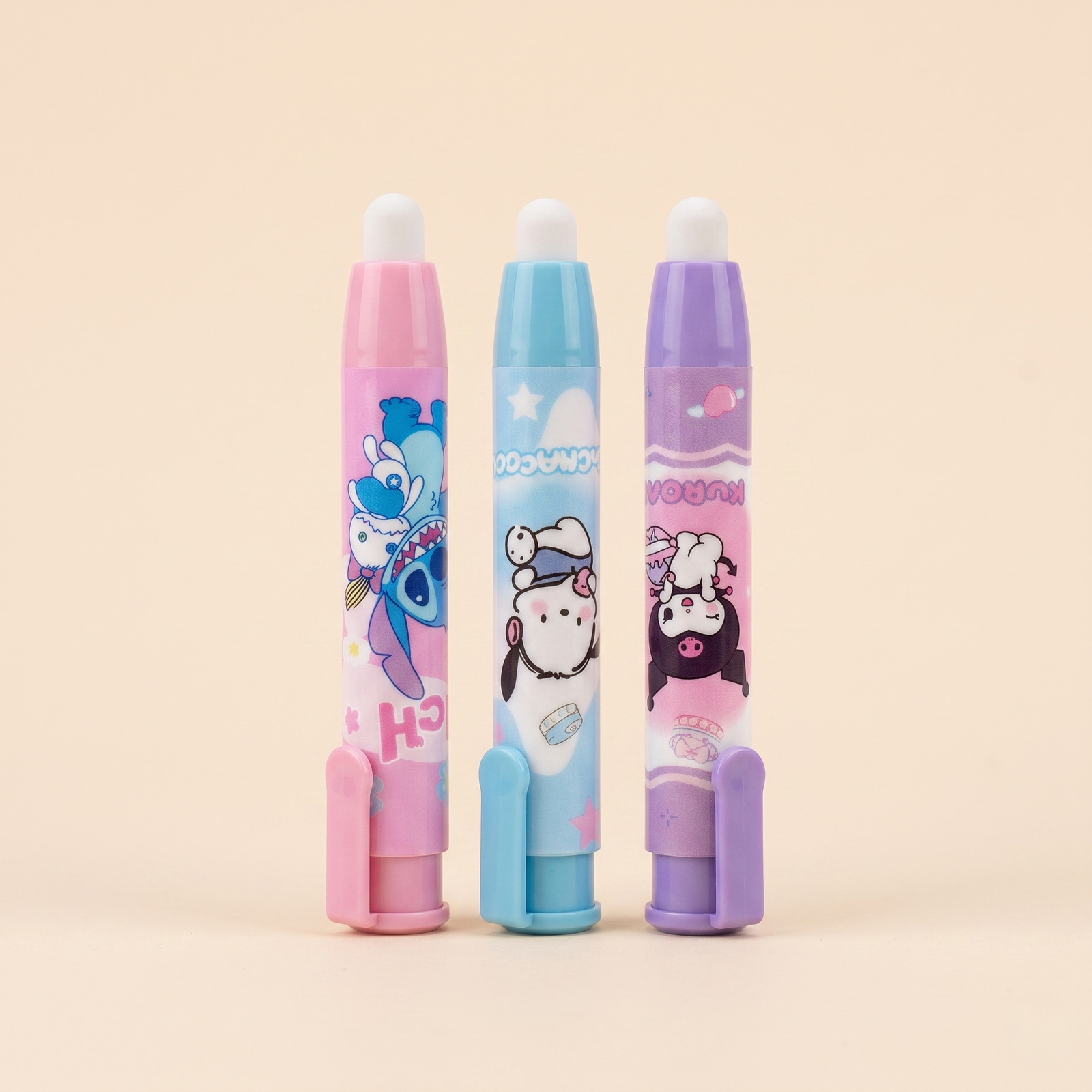 Gemini_Generated_Image_45qany45qany45qaممممممممممم Retractable Pen Shaped Push-Pull Eraser (Sanrio & Disney Characters) - Image 1