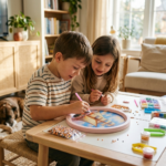 DIY Round Frame Diamond Painting Kit for Kids - Image 2
