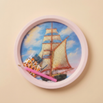 DIY Round Frame Diamond Painting Kit for Kids