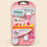 Wetell 3-Blade Disposable Razors with Aloe Vera Strips – Pack of 2