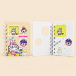 LABUBU Spiral Notebook with Character Print and Cutout Cover
