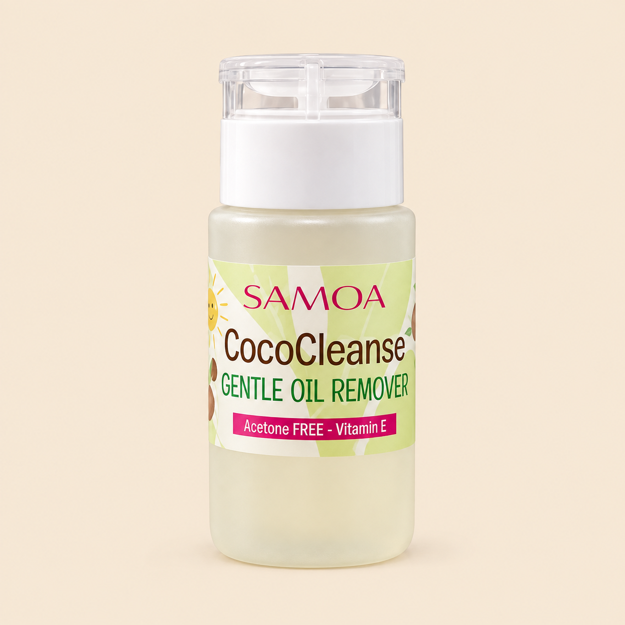 ChatGPT Image Sep 16, 2026, 01_04_53 PM Samoa Coco Cleanse Acetone-Free Gentle Nail Polish Remover with Vitamin E – 80 ml - Image 1