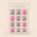 Kids Pink Leopard Print Press-On Nails – 12 Pieces - Image 2