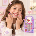 Kids Pink Leopard Print Press-On Nails – 12 Pieces - Image 3