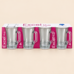 Clear Glass Mug Set – 4 Pieces, 200 ml Each - Image 3