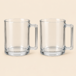 Berlin Clear Glass Mugs 320 ml – Set of 2