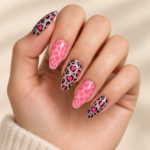 TBeauty Pink Leopard Press-On Nails – 24 Pcs - Image 2