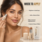 SHEGLAM Snatch ’n’ Glow Stick Concealer – 04 Nude- 6g - Image 2
