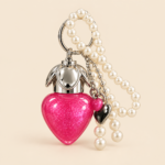 Romantic Rain Heart Lock Lip Gloss Keychain - Image 2