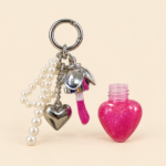 Romantic Rain Heart Lock Lip Gloss Keychain - Image 3