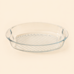 Momaz Groove Oval Borosilicate Glass Baking Dish 2.7L - Image 2