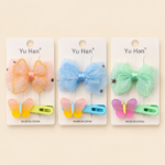 Girls Butterfly Bow Hair Clip – Assorted Colors