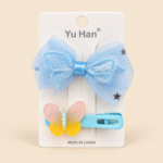 Girls Butterfly Bow Hair Clip – Assorted Colors - Image 2