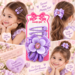 Bow Hair Accessories Set for Girls – Assorted Colors - Image 2