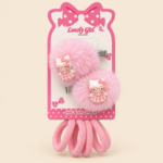 Hair Clips & Hair Ties Set for Girls – Assorted Colors