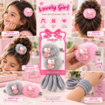 Hair Clips & Hair Ties Set for Girls – Assorted Colors - Image 4