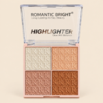 Romantic Bright Blush & Highlighter 4-Color Palette - Image 2