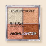 Romantic Bright Blush & Highlighter 4-Color Palette
