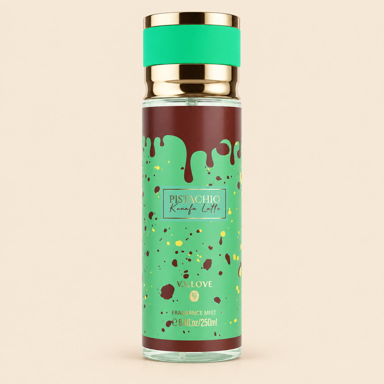 ChatGPT Image Sep 24, 2026, 02_59_47 PM (3) V.V.LOVE Pistachio Kunafa Latte Body Splash – 250 ml - Image 1